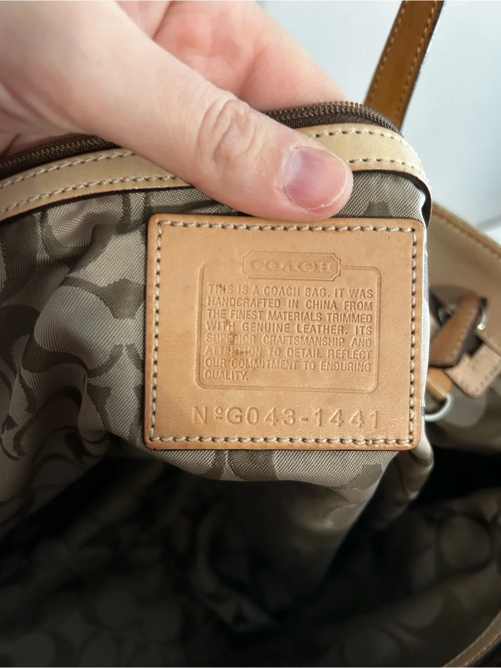 Coach Vintage Wave Signature Patchwork Tote